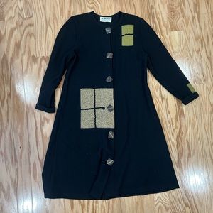 The Michael Collection Wool and Rayon Long Dress Coat Size M